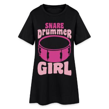 Batteur féminin - Robe T-shirt Femme - noir - Devant