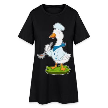 Duck Cooking Cooking Spoon Cooking - Women’s T-Shirt Dress - black - Front