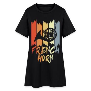 Cor d’harmonie Look Vintage - Robe T-shirt Femme - noir - Devant