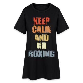 Gardez votre calme et faites de la boxe - Robe T-shirt Femme - noir - Devant