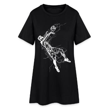 Croquis de joueur de volley-ball - Robe T-shirt Femme - noir - Devant