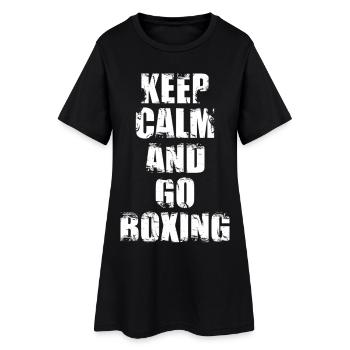 Restez calme et faites de la boxe - Robe T-shirt Femme - noir - Devant