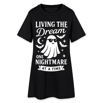 Living The Dream One Nightmare At A Time - Women’s T-Shirt Dress - black - Front