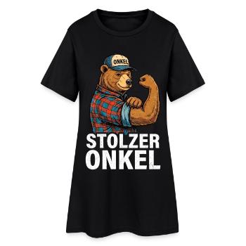 Oncle Ours Fier - Robe T-shirt Femme - noir - Devant