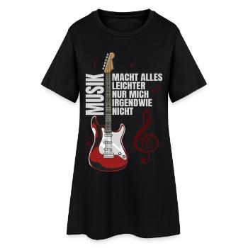 Music makes everything easier - Women’s T-Shirt Dress - black - Front