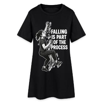 Femme Bouldering : La chute fait partie du processus - Robe T-shirt Femme - noir - Devant