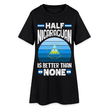 Fierté et Foyer du drapeau du Nicaragua - Robe T-shirt Femme - noir - Devant