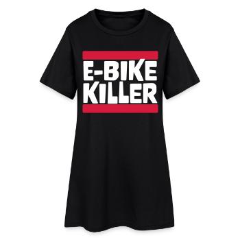 E BIKE KILLER - Frauen T-Shirt-Kleid - Schwarz - Vorne