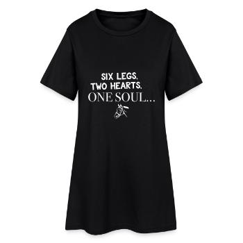 One Soul Horse - Frauen T-Shirt-Kleid - Schwarz - Vorne