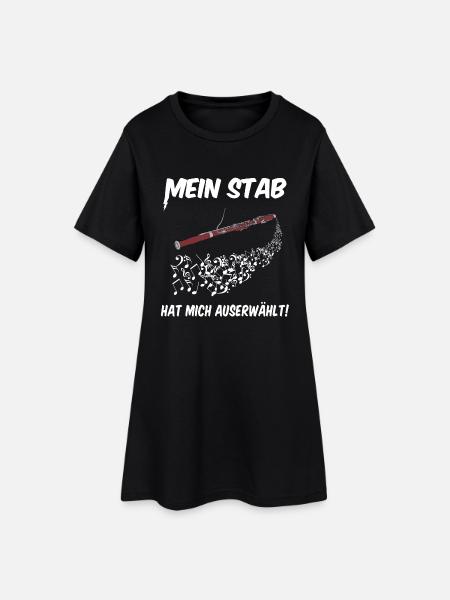 Fagott - auserwählt - Frauen T-Shirt-Kleid - Schwarz