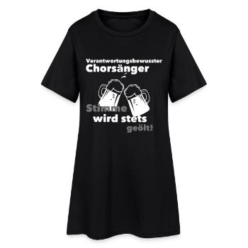chorsänger_Verantwortung_ - Frauen T-Shirt-Kleid - Schwarz - Vorne