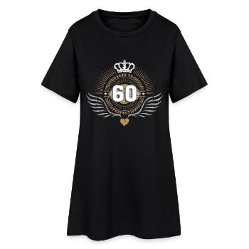 Jubiläum Geburtstag 60 - Frauen T-Shirt-Kleid - Schwarz - Vorne