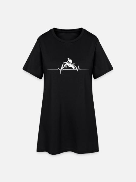 MX - Was sonst: Herz - Frauen T-Shirt-Kleid - Schwarz