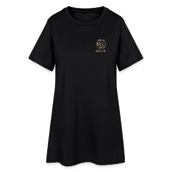 Lucky Cat Winke chat porte-bonheur - Robe T-shirt Femme - noir - Devant