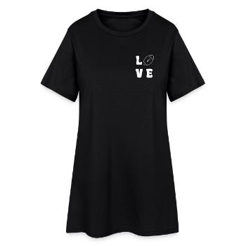 A Ballon de football L V E Blanc2 - Robe T-shirt Femme - noir - Devant