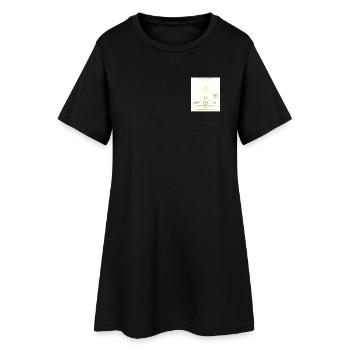 Fleur de Lys et Spirale de Fibonacci - Robe T-shirt Femme - noir - Devant