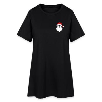Père Noël cool - Robe T-shirt Femme - noir - Devant