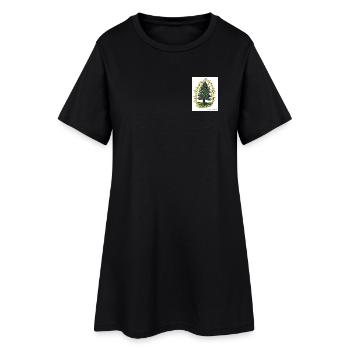 PEACE SEED CHRISTMAS TREE by Gudrun Kargl - Frauen T-Shirt-Kleid - Schwarz - Vorne