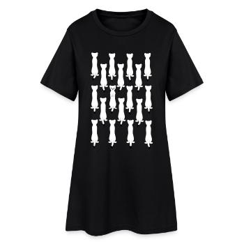 Hermine - Robe T-shirt Femme - noir - Devant