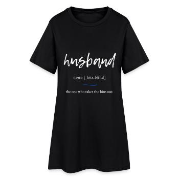 Husband (Ehemann) Convoluted Edition Black - Frauen T-Shirt-Kleid - Schwarz - Vorne