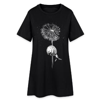 Pissenlit Pissenlit Escargot - Robe T-shirt Femme - noir - Devant