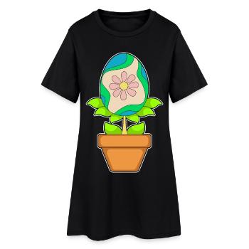 Plantez un œuf de Pâques - Robe T-shirt Femme - noir - Devant