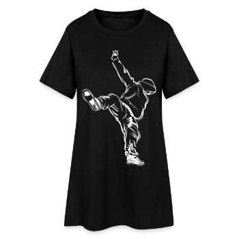 Croquis de breakdancer - Robe T-shirt Femme - noir - Devant