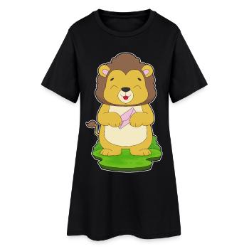 Lettre du Lion - Robe T-shirt Femme - noir - Devant