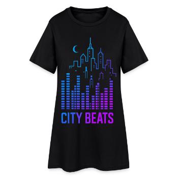City Beats – Urban Sound - Robe T-shirt Femme - noir - Devant
