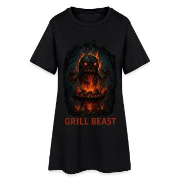 Bête du Grill - Robe T-shirt Femme - noir - Devant