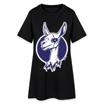 Lila Kreis Lama-Ikone - Frauen T-Shirt-Kleid - Schwarz - Vorne
