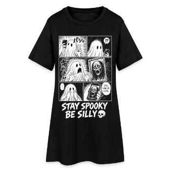 Reste effrayant, sois un fantôme idiot - Robe T-shirt Femme - noir - Devant
