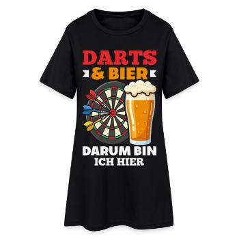 Lustige Darts Sprüche Darts Geschenke - Frauen T-Shirt-Kleid - Schwarz - Vorne