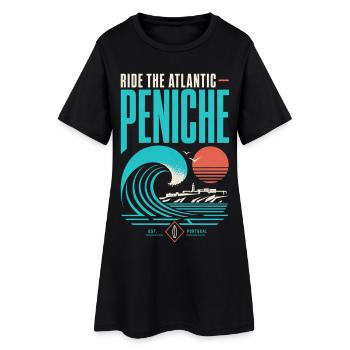 Peniche Surfing - Robe T-shirt Femme - noir - Devant