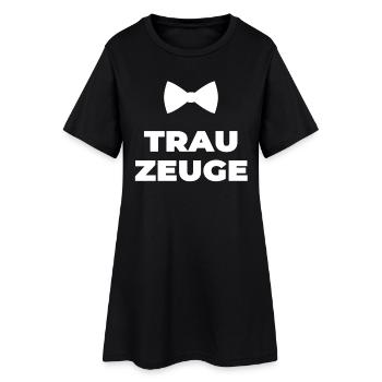 Trauzeuge - Frauen T-Shirt-Kleid - Schwarz - Vorne