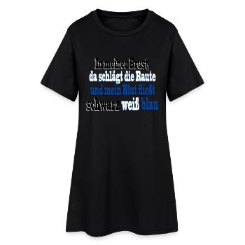 rautenherz02 - Frauen T-Shirt-Kleid - Schwarz - Vorne