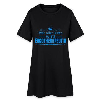 Ergotherapeutin - Frauen T-Shirt-Kleid - Schwarz - Vorne