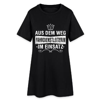 FAHRDIENSTLEITERIN - Frauen T-Shirt-Kleid - Schwarz - Vorne