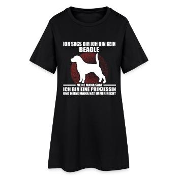 BEAGLE - Frauen T-Shirt-Kleid - Schwarz - Vorne