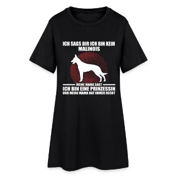 MALINOIS - Frauen T-Shirt-Kleid - Schwarz - Vorne