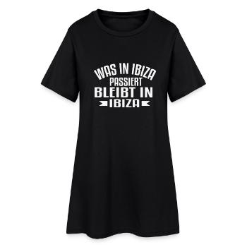 Ibiza Party Urlaub Geschenk Lustiger Spruch - Frauen T-Shirt-Kleid - Schwarz - Vorne