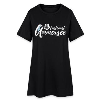 Ammersee Eastcoast Blume - Frauen T-Shirt-Kleid - Schwarz - Vorne