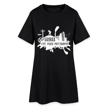 Lost Place Photography White - Frauen T-Shirt-Kleid - Schwarz - Vorne