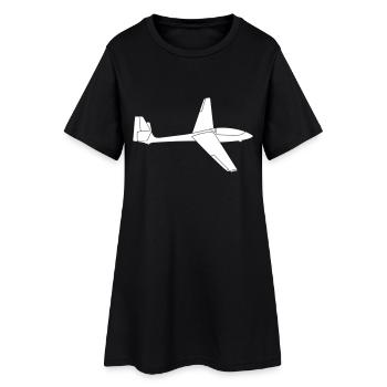 puchacz - Frauen T-Shirt-Kleid - Schwarz - Vorne
