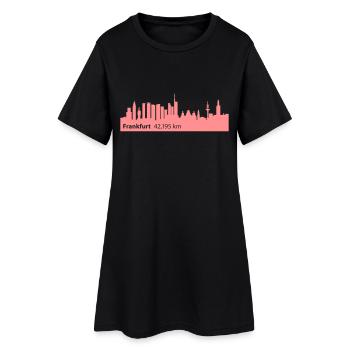 Frankfurt Marathon 42,195km - City Marathon FFM - Frauen T-Shirt-Kleid - Schwarz - Vorne