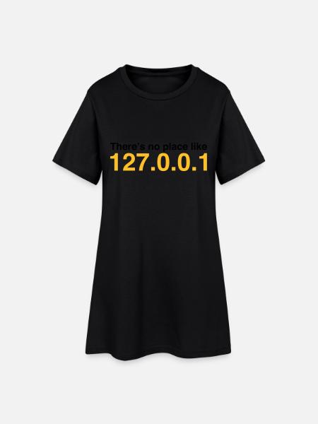 NERD HUMOR: Zuhause ist es am schönsten! - Frauen T-Shirt-Kleid - Schwarz