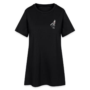 Petanque Spielerin Linkshänderin - Frauen T-Shirt-Kleid - Schwarz - Vorne