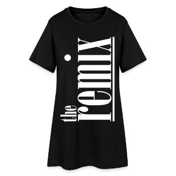 the remix avec ORIGINAL père/sohn partnerlook typo - Robe T-shirt Femme - noir - Devant