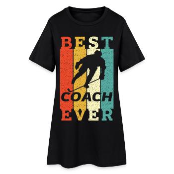Best Hockey Coach Ever Funny Retro Vintage Gift - Women’s T-Shirt Dress - black - Front