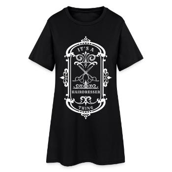 Citation de coiffeur Un truc de coiffeur - Robe T-shirt Femme - noir - Devant